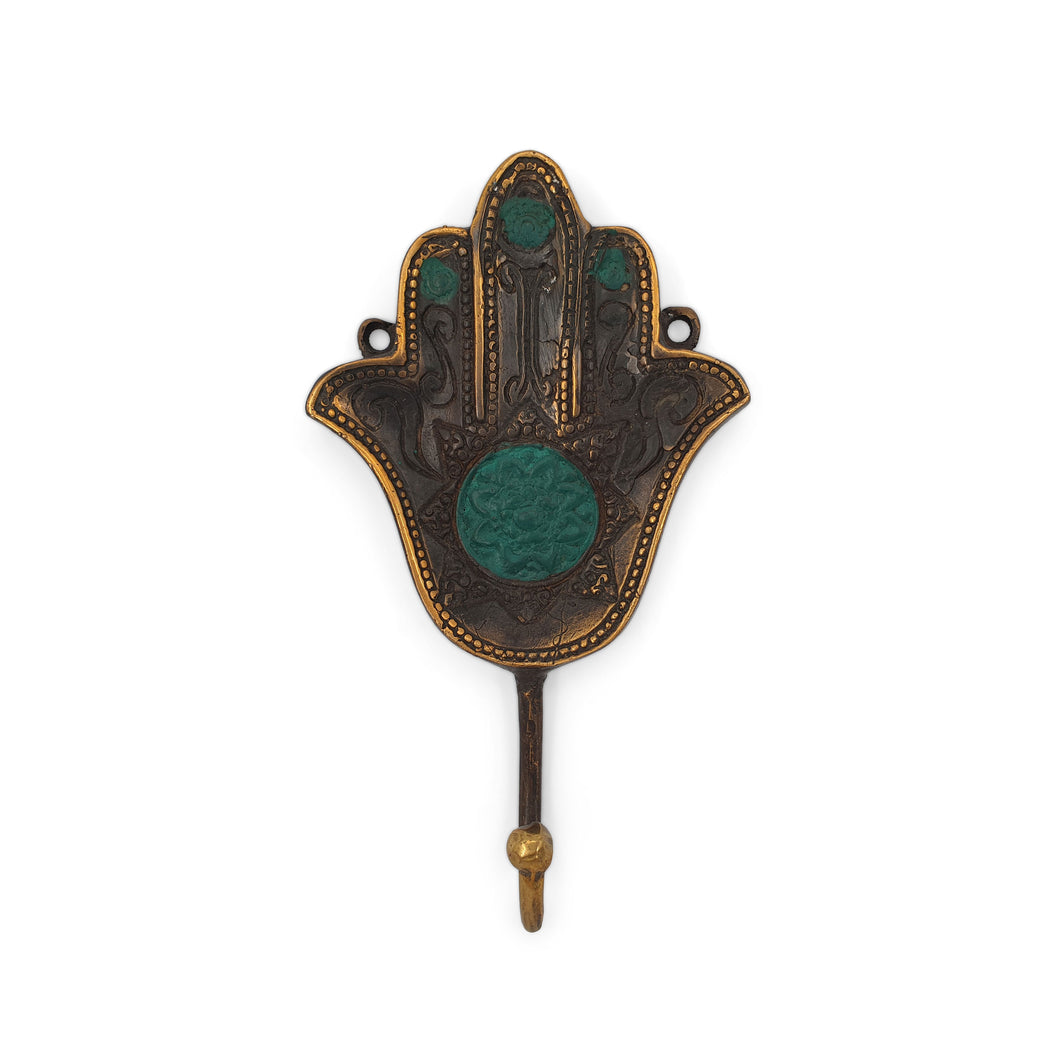 Brass Wall Hook Hamsa Hand