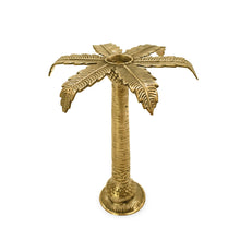 Load image into Gallery viewer, Brass Decor Palm Tree Candle Holder
