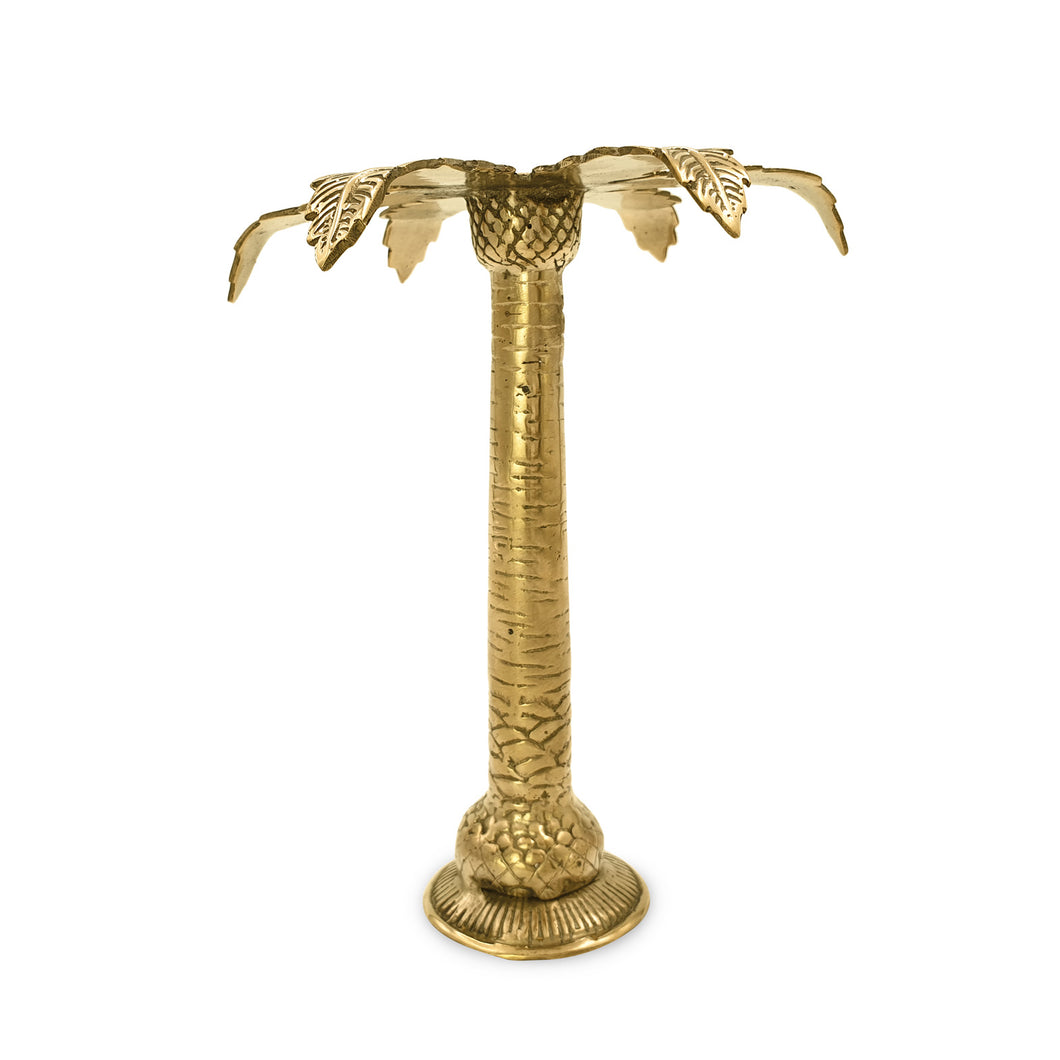 Brass Decor Palm Tree Candle Holder