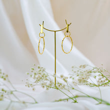 Load image into Gallery viewer, Earring Double Circle Golden Handmade Jewellery
