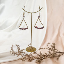 Load image into Gallery viewer, Earring Triangle with Stone
