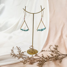Load image into Gallery viewer, Earring Triangle with Stone
