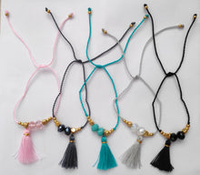 Load image into Gallery viewer, Bracelet Yumi 2 Crystals Tassel
