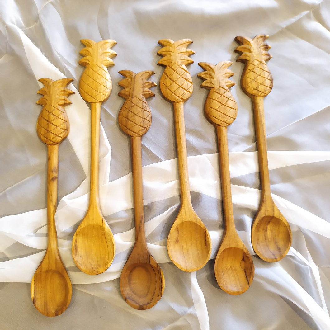Wooden Spoon Pineapple Handle
