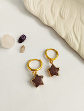 Load image into Gallery viewer, Earring Hoop with Pendant Star
