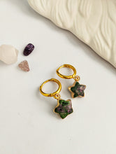 Load image into Gallery viewer, Earring Hoop with Pendant Star
