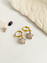 Load image into Gallery viewer, Earring Hoop with Pendant Star
