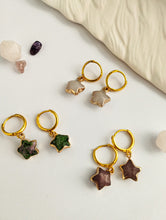 Load image into Gallery viewer, Earring Hoop with Pendant Star
