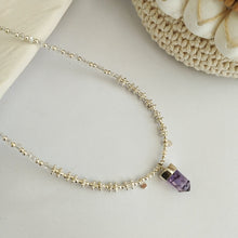 Load image into Gallery viewer, Necklace Amethyst Crystal 925
