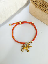 Load image into Gallery viewer, Bracelet Spiral Gold with Charm
