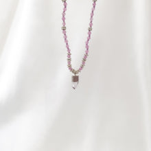 Load image into Gallery viewer, Necklace Yoga Amethyst and Crystal
