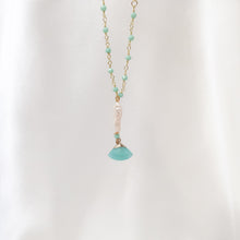 Load image into Gallery viewer, Necklace Fan Stone with Pearl
