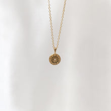 Load image into Gallery viewer, Necklace Small Signet Evil Eye Talisman Zircon
