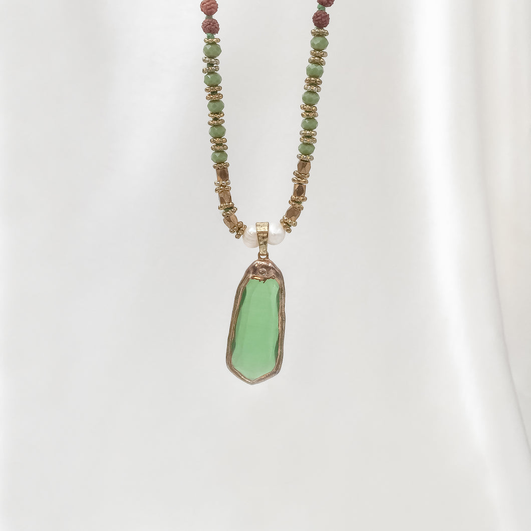 Necklace Yoga Glass Crystal Pendant