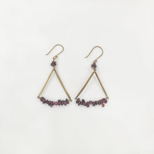 Load image into Gallery viewer, Earring Triangle with Stone
