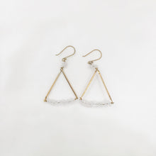 Load image into Gallery viewer, Earring Triangle with Stone
