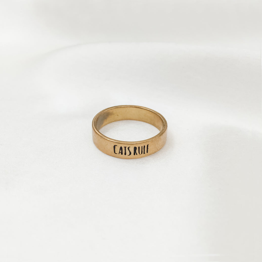 Ring Quote Brass 0,5