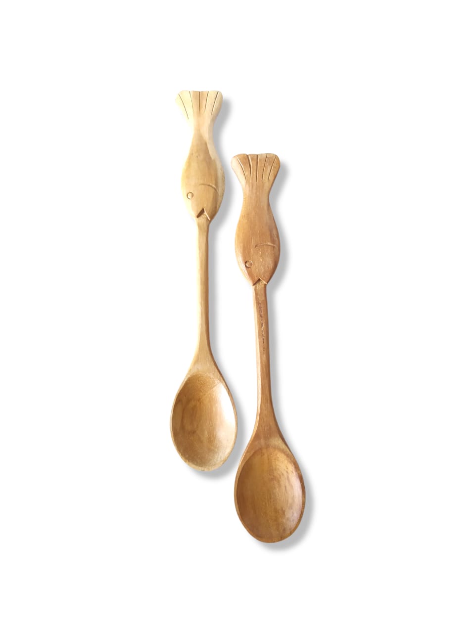 Wooden Spoon Fish Handle