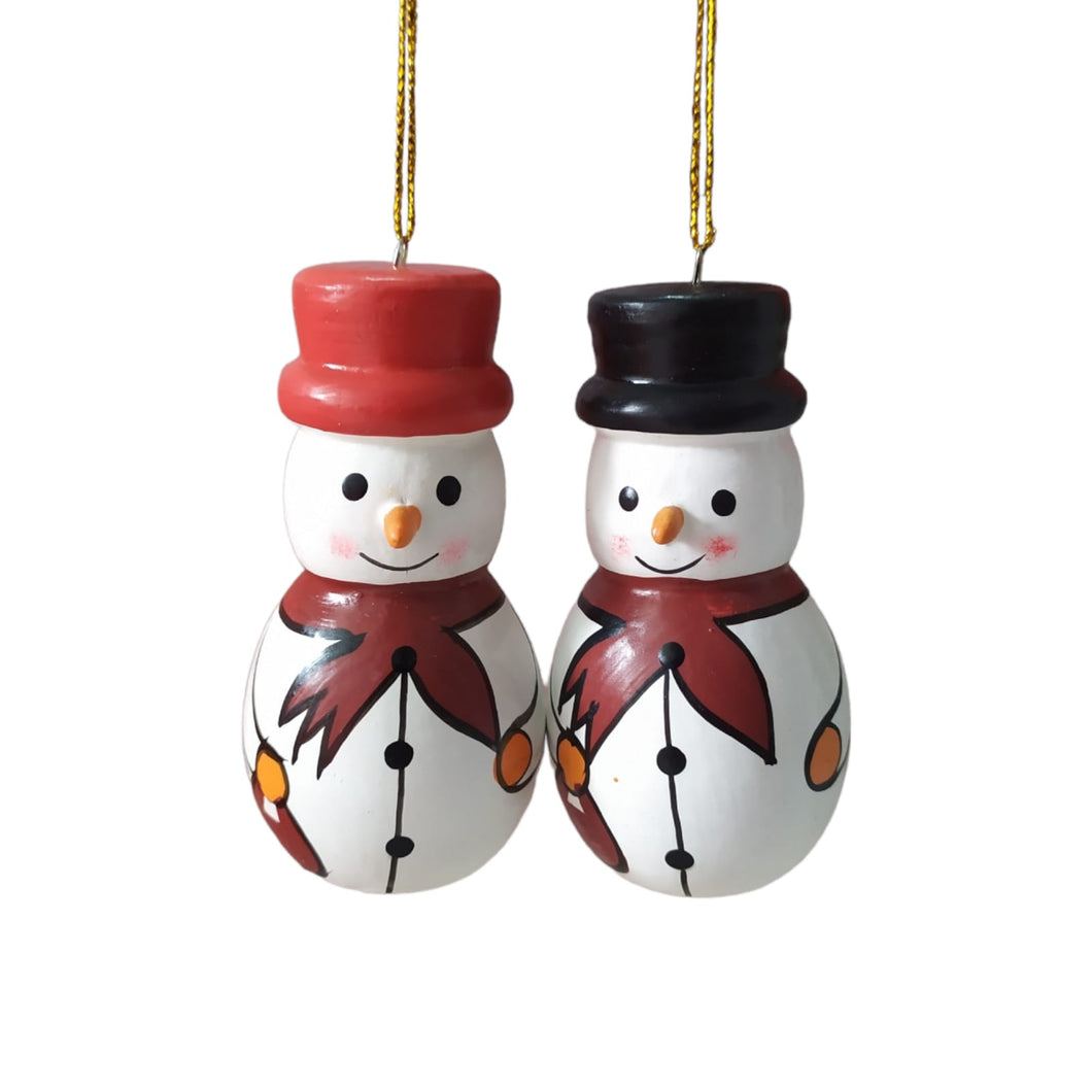 Wooden Christmas Ornaments Snow Doll