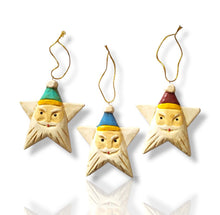Load image into Gallery viewer, Wooden Christmas Ornaments Santa Star
