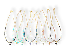 Load image into Gallery viewer, Choker Half Crystal Cube Pendant
