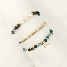 Load image into Gallery viewer, Bracelet Set Moon and Pearls
