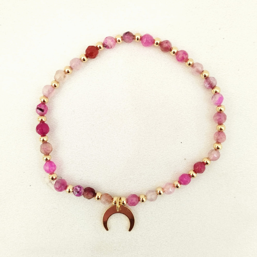 Bracelet Stone Charm Moon