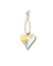 Load image into Gallery viewer, Wooden Christmas Ornaments Heart Gold
