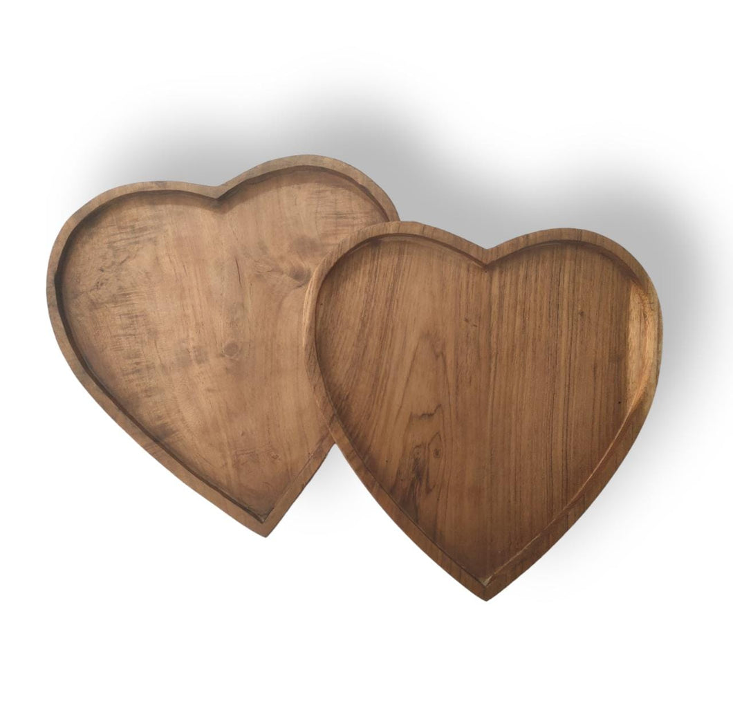 Wooden Heart Hot Plate
