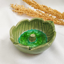 Load image into Gallery viewer, Incense Holder Ceramic Leaf Mangkok
