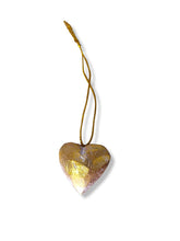 Load image into Gallery viewer, Wooden Christmas Ornaments Heart Gold

