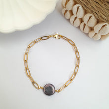 Load image into Gallery viewer, Bracelet Pearl Full Moon With Big Chain Gold
