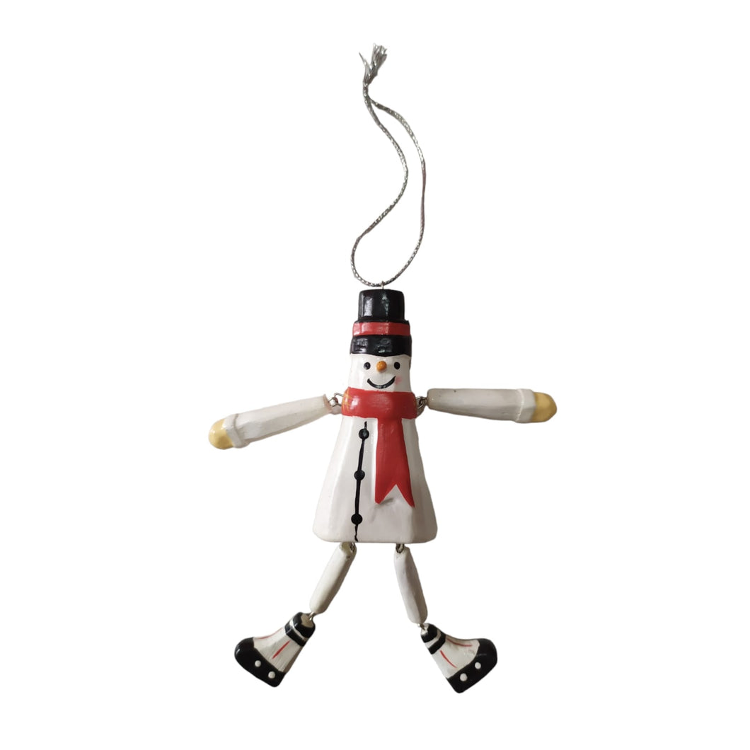Wooden Christmas Snowman Pino Puppet