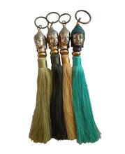 Load image into Gallery viewer, Keychain Tassel Budha Head
