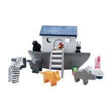 Load image into Gallery viewer, Wooden Toy Noah&#39;s Ark 10 Animals
